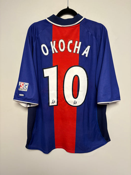 PSG 00/01 home shirt back with Okocha 10 nameset, vintage football shirt