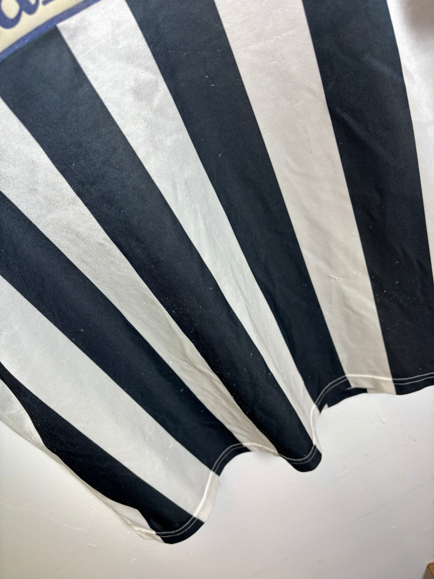Matchwinner St Mirren 93/94 home shirt close-up detail showing fabric texture and vintage condition