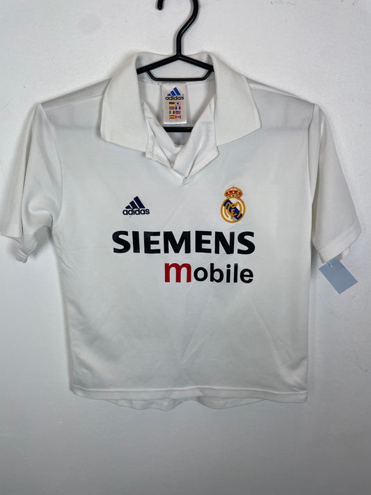 Adidas Real Madrid home shirt 01/02 with Ronaldo 11 kids size vintage white jersey