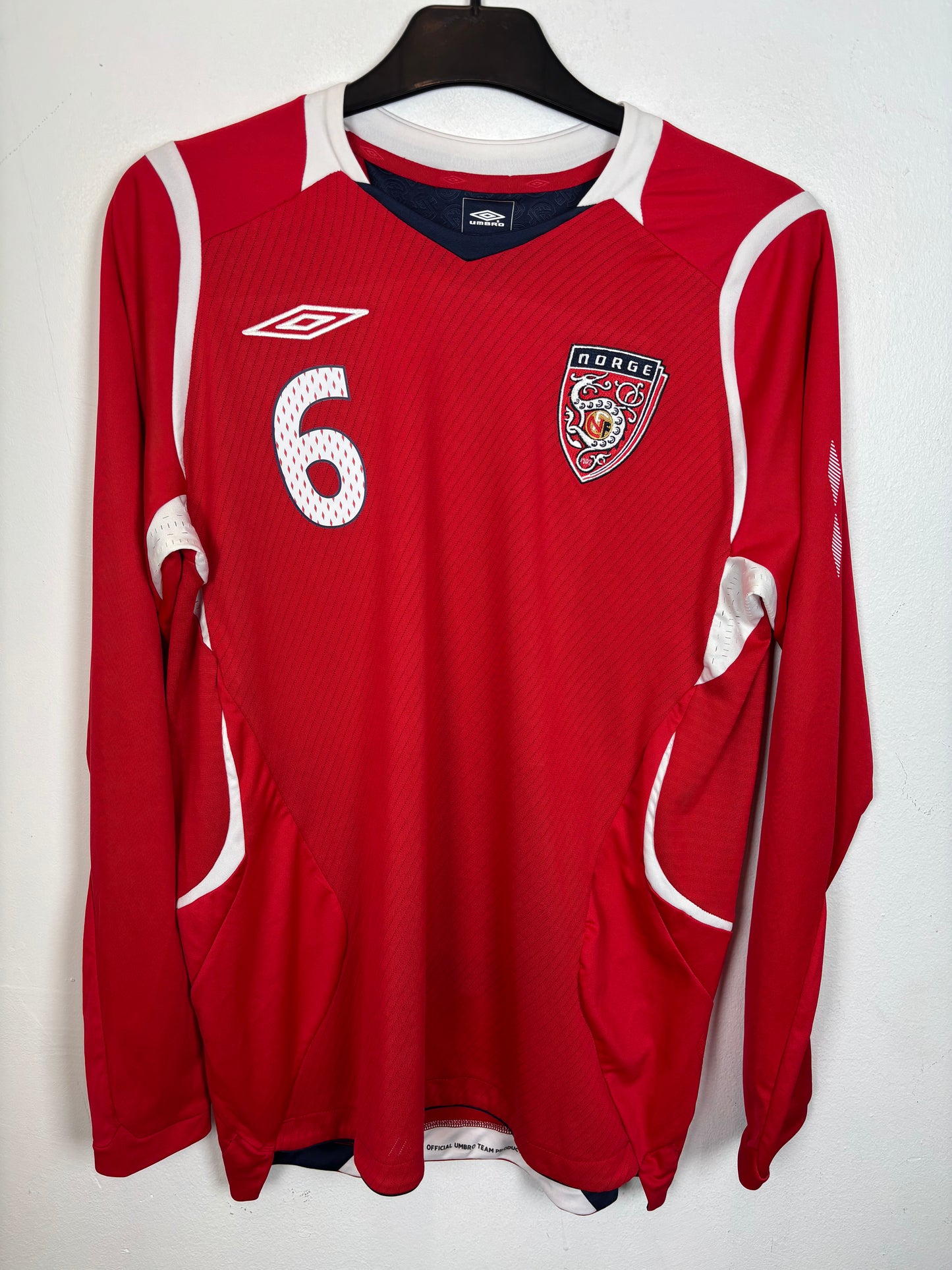 Umbro Norway Home 2008 J.A Riise 6 LS - 9/10