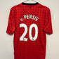 Back view of Nike Manchester United 12/13 home jersey showing Van Persie name and number 20