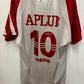 Red and gray retro jersey with 'Aplur' and 'Adidas' branding on a white background