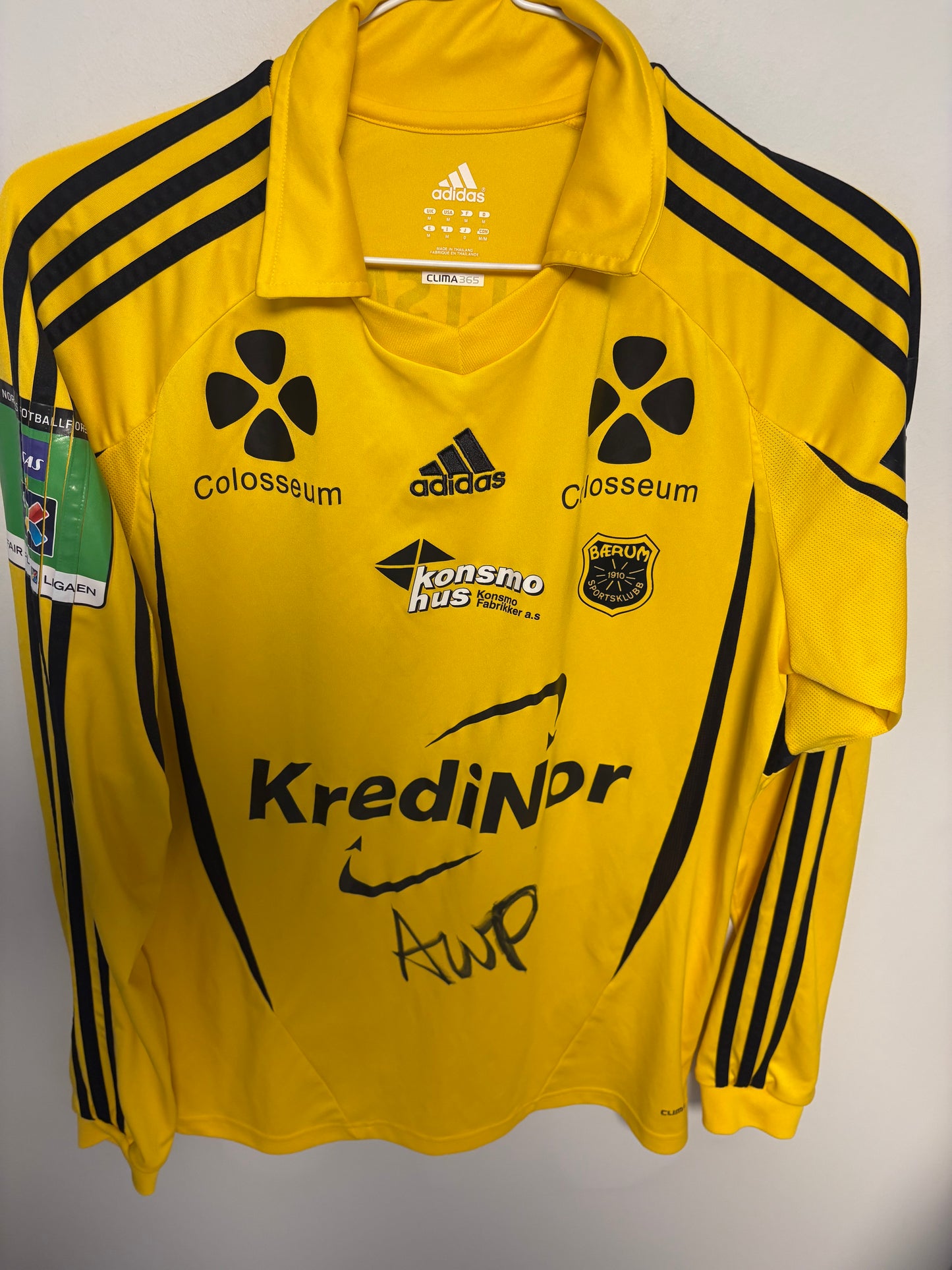 Adidas Bærum Home 2012 Matchissued/Prepared Amahl Pellegrino 19 - Signed