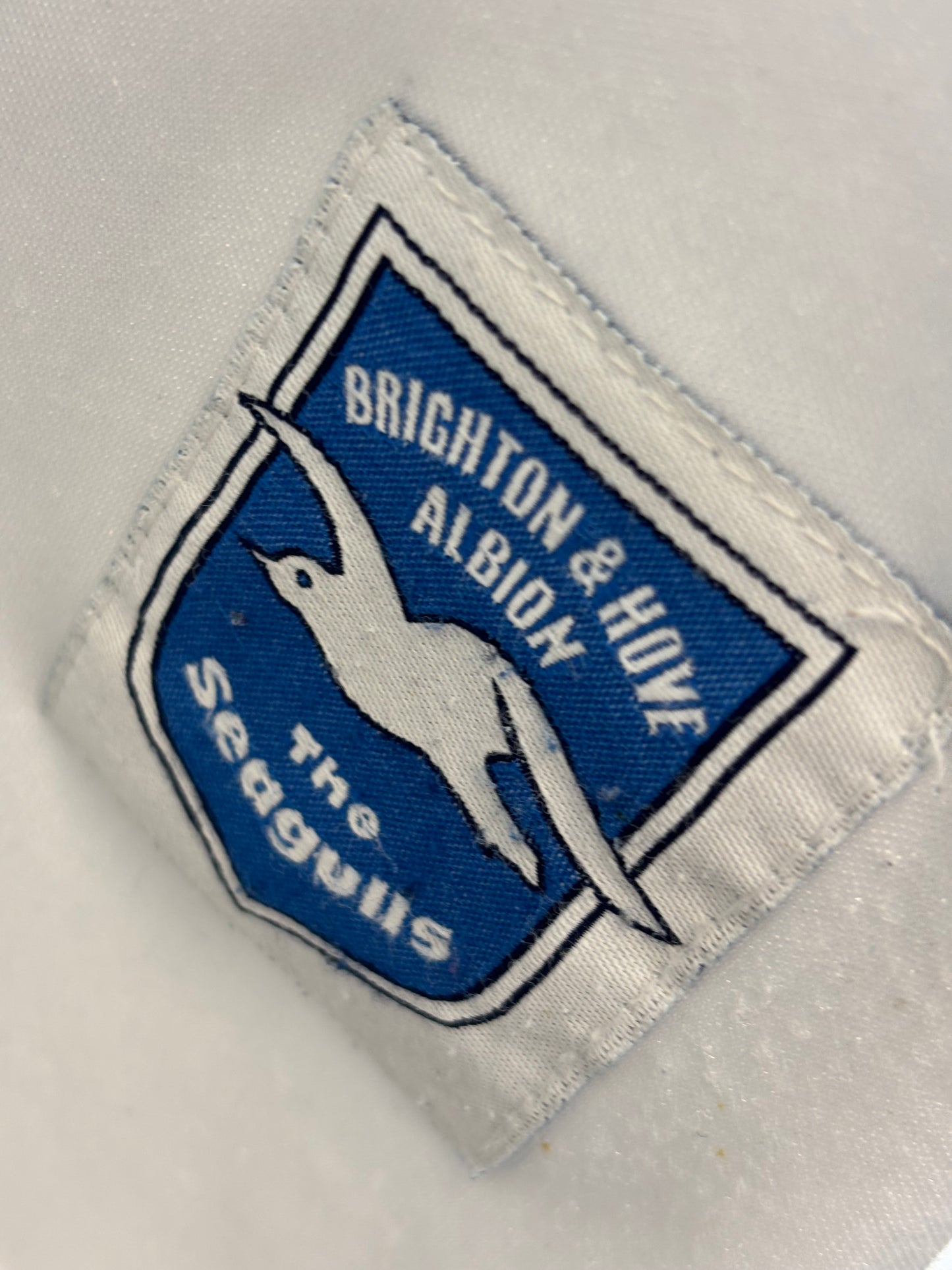 Errea Brighton shirt 2004-06 close up seagulls badge detail