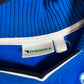 Napoli club badge and Diadora brand logo detail on sky blue 2000/01 home shirt