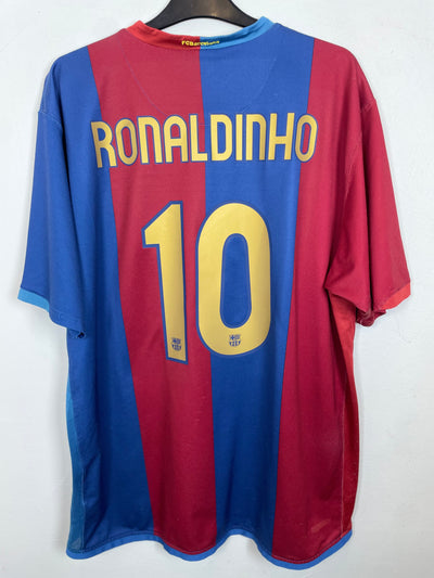 Nike Barcelona Home 06/07 Ronaldinho 10 - 8/10 - alternate view