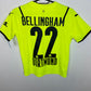Back view of Puma Dortmund 21/22 third shirt displaying Bellingham name and number 22, kids 11-12Y