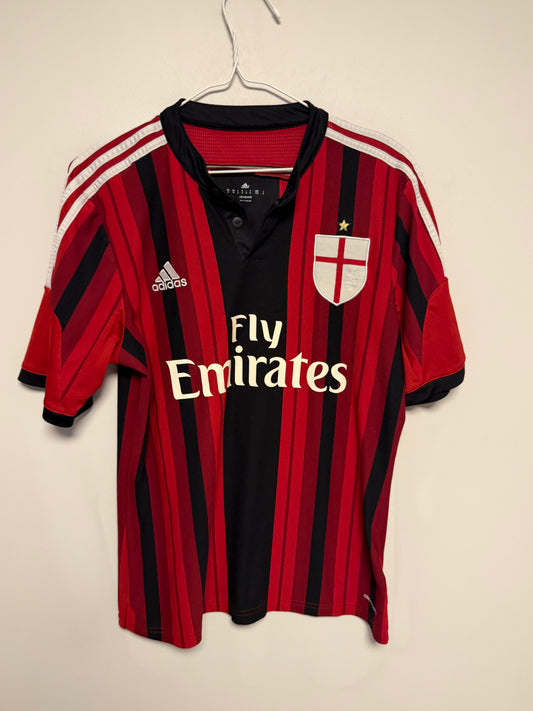 Adidas AC Milan home shirt 2014/15 featuring Balotelli 45 in excellent 9/10 condition