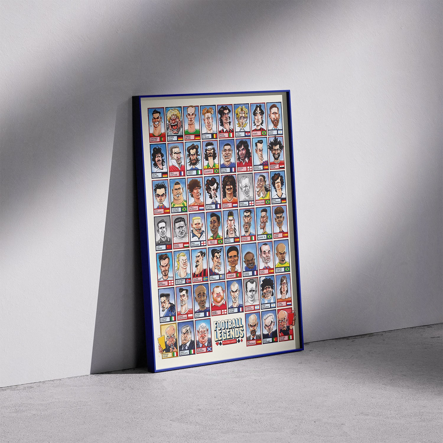 Football Legends poster featuring classic football imagery and design