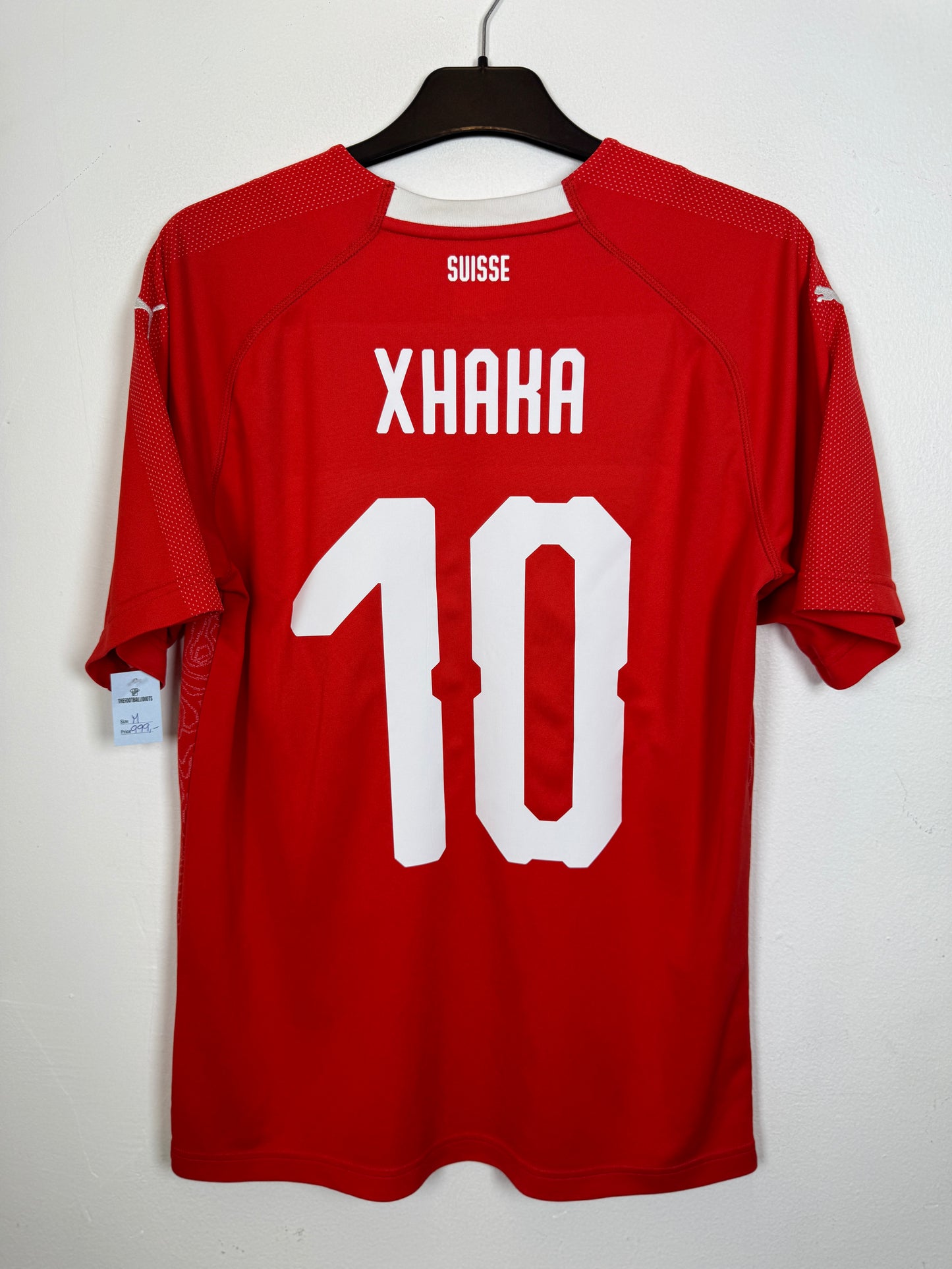 Puma Sveits hjemmedrakt 2018 Xhaka 10 – Switzerland home jersey forfra