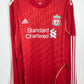  Liverpool home long sleeve shirt 2010/11 season with Suarez number 7 nameset on the back