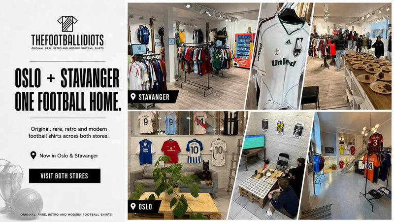 the football idiots best football retro, classic and vintage shirt store in Stavanger and oslo provide world wide shipping hosting event in oslo and stavanger 