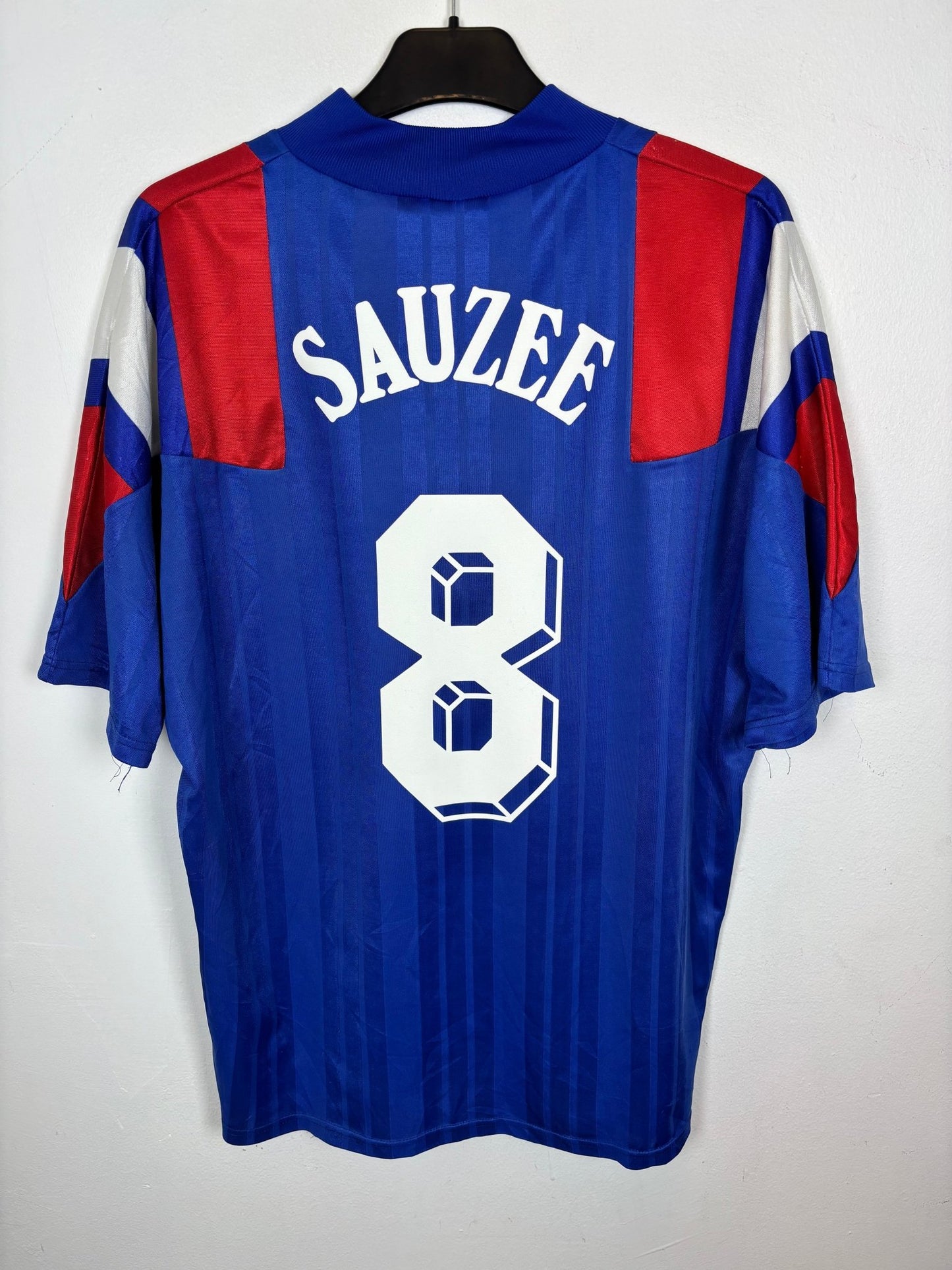 Adidas France Home 1992 Sauzee 8 - 8/10 - TheFootballIdiots