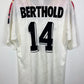 Front view of the iconic Germany 1994 home shirt showing the DFB crest and Adidas stripes, shown in full front detail