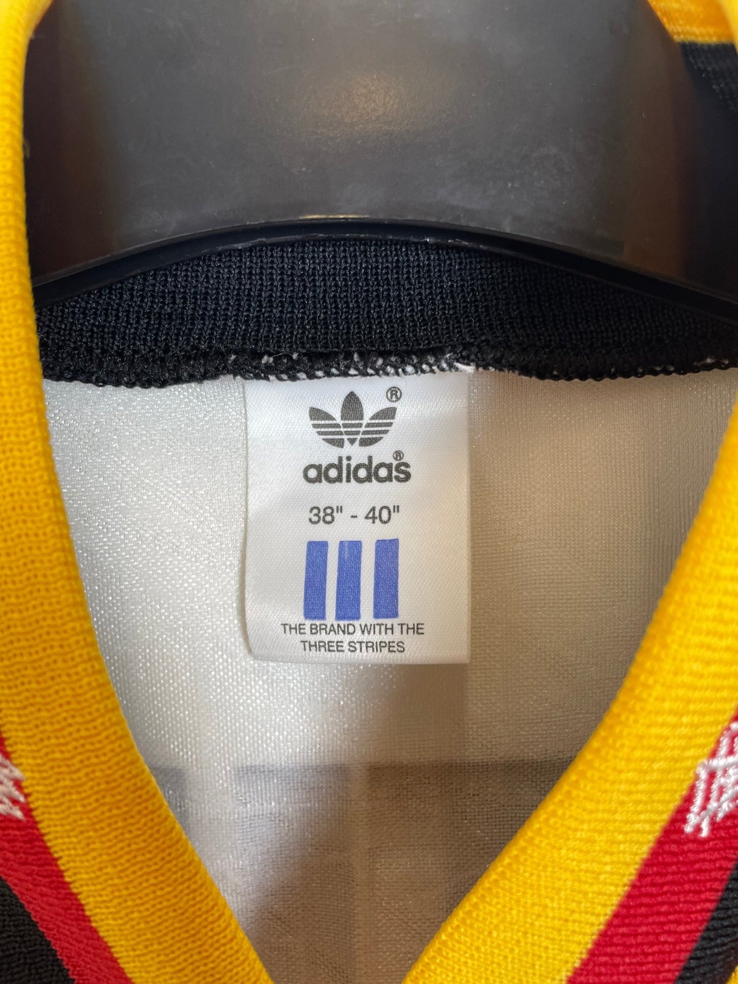 Back of the vintage Germany 1994 Adidas home shirt with the Thomas Berthold number 14, shown in full rear detail