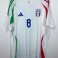 Adidas Italy 2024/25 away football shirt with the Jorginho 8 nameset and the FIGC crest, genuine original football shirt