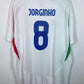Front view of the Italy 24/25 away shirt showing the national badge and Adidas three stripes, shown in full front detail