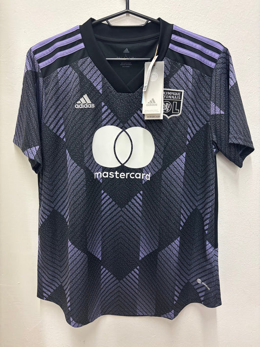 Adidas Olympique Lyonnais 2022/23 third shirt in women's fit size S with the club crest, genuine original football shirt