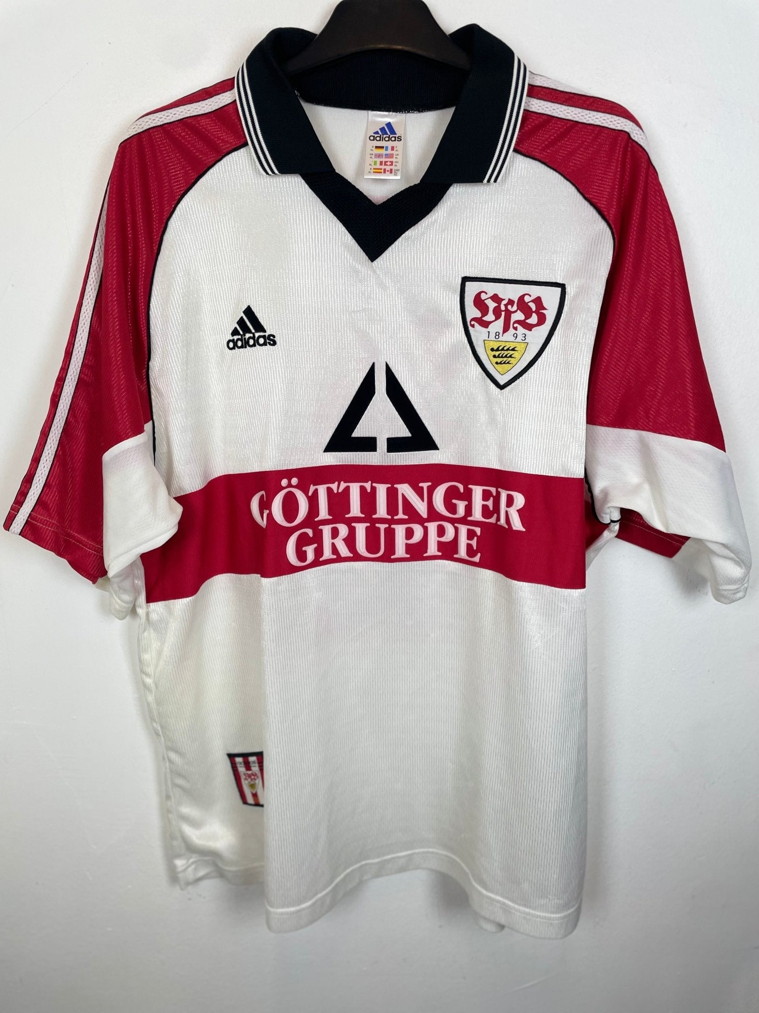 Adidas VfB Stuttgart Home 98/99 Bobic 11 - 9/10 - TheFootballIdiots