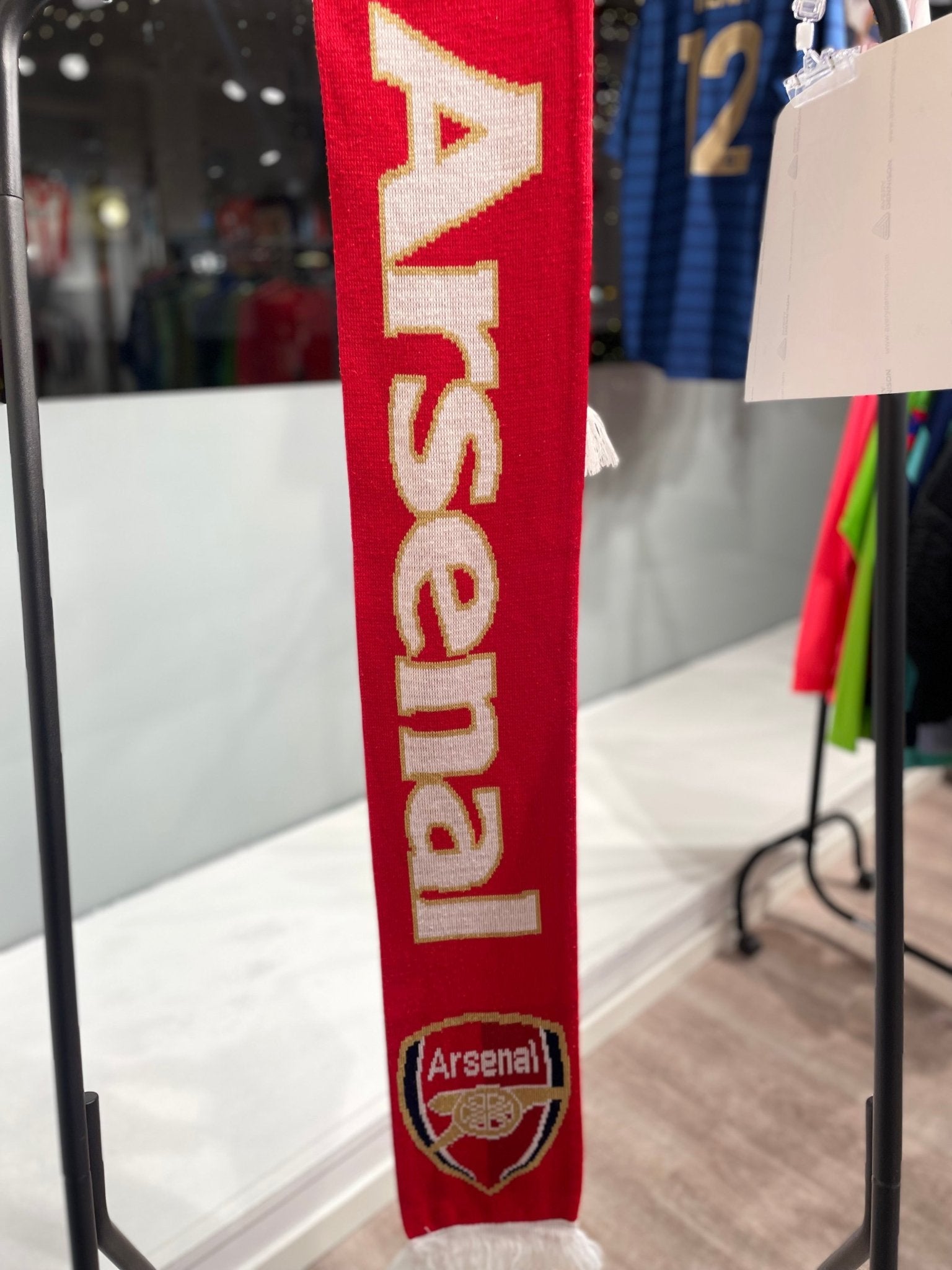 Arsenal  scarf showing team colors and design details - supporter accessory merchandise