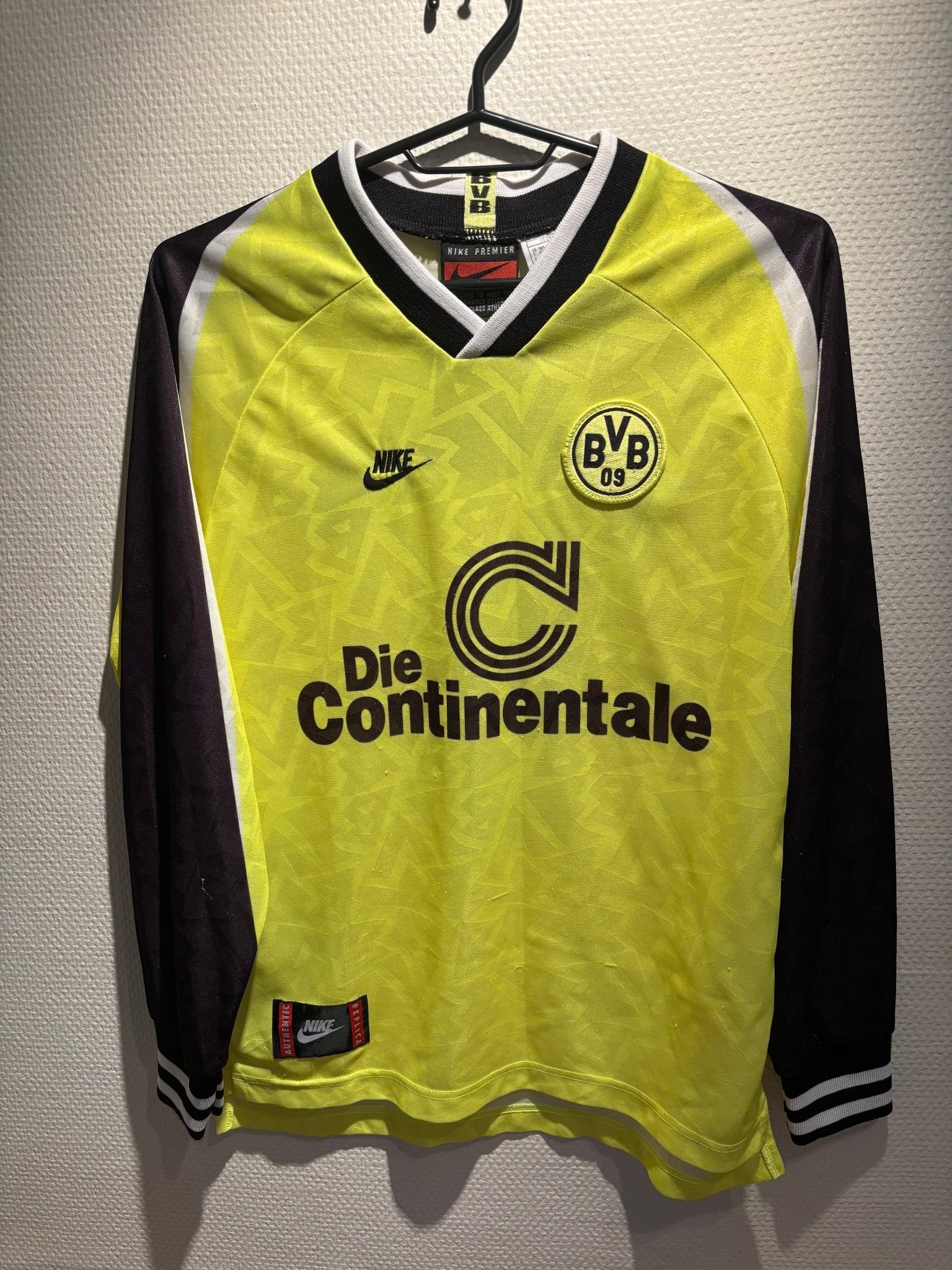 Borussia Dortmund Home Shirt 1995-96 Kohler 5 Long Sleeve Kids - TheFootballIdiots