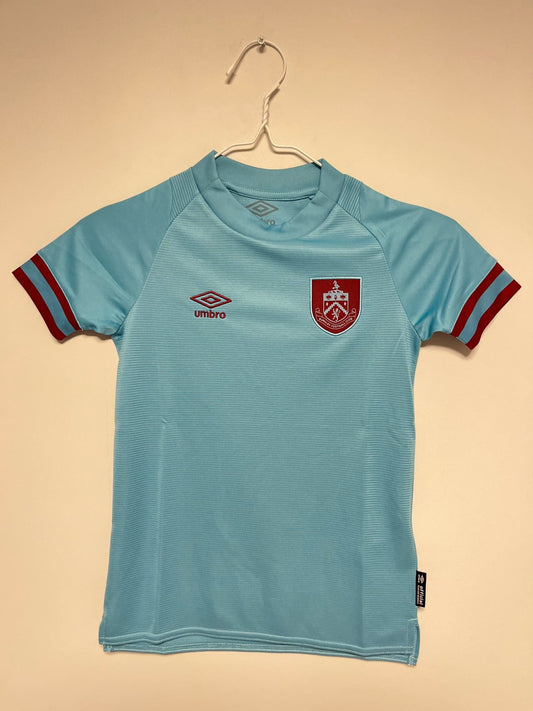 Umbro Burnley 2022/23 away football shirt in youth size YB with the Clarets club crest, genuine original football shirt