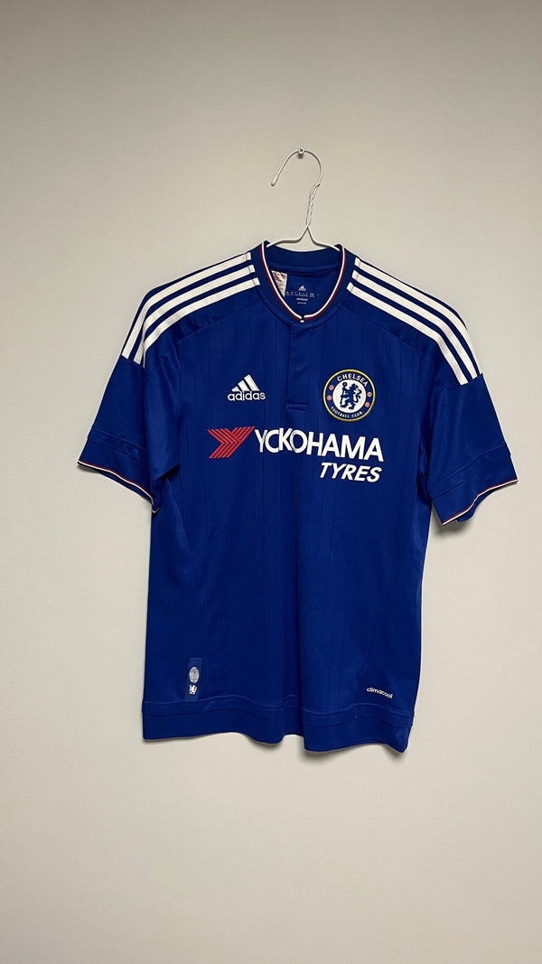Adidas Chelsea 2015/16 home football shirt in royal blue, kids size 15-16 years, with crest, genuine original football shirt