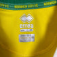 Back of the Errea Norwich City 2020/21 yellow home shirt with the Teemu Pukki number 22, shown in full rear detail