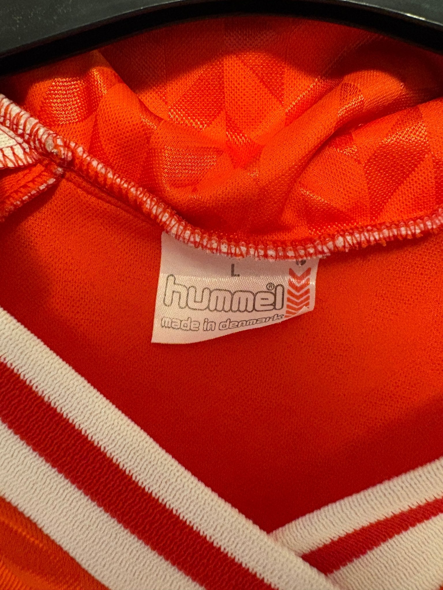 Hummel Norway Home 1987 Erland Johnsen 4 Matchworn - 7/10 - TheFootballIdiots