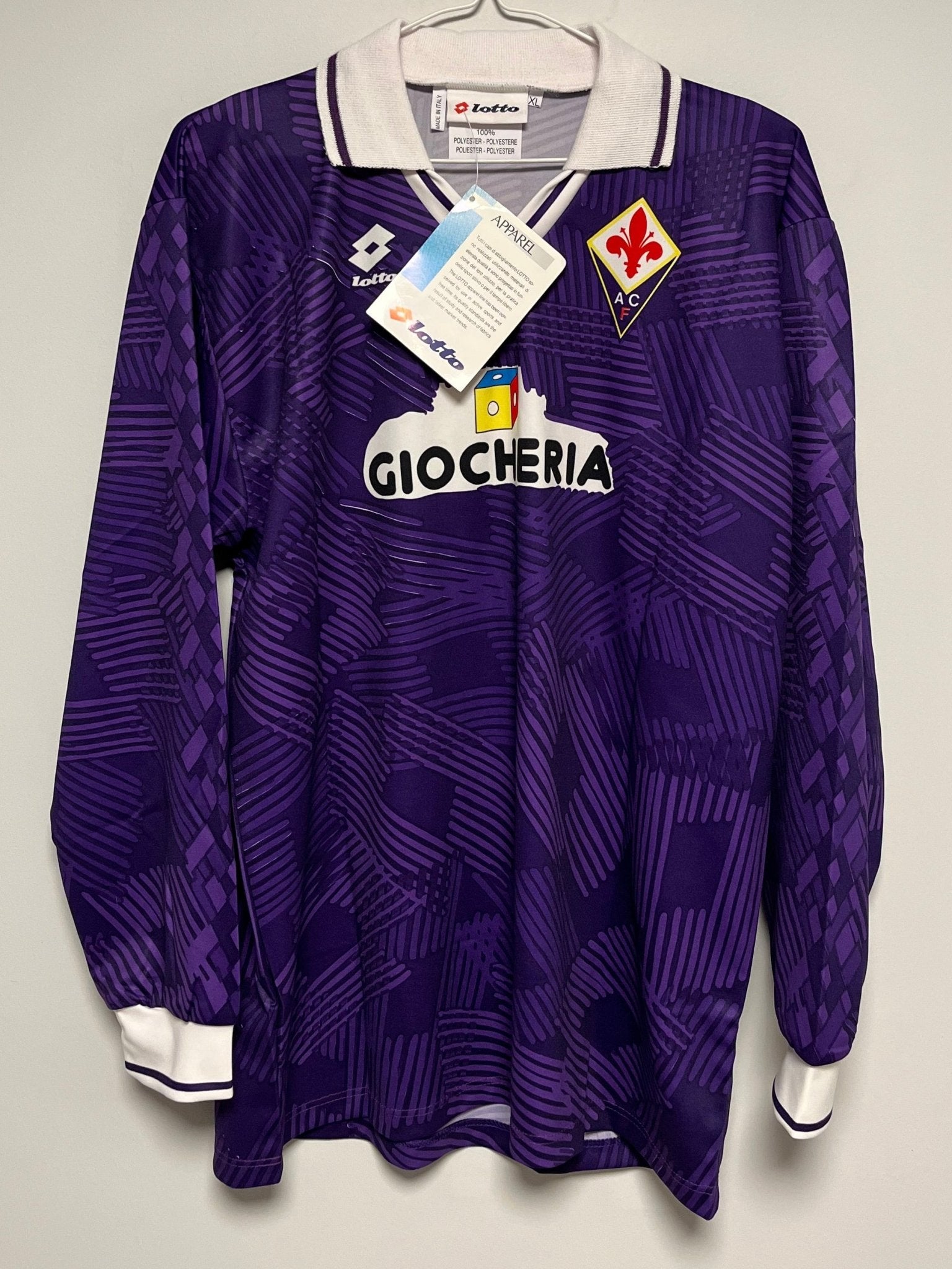 Lotto Fiorentina Home 1991/92 Dunga 4 Long Sleeve - TheFootballIdiots