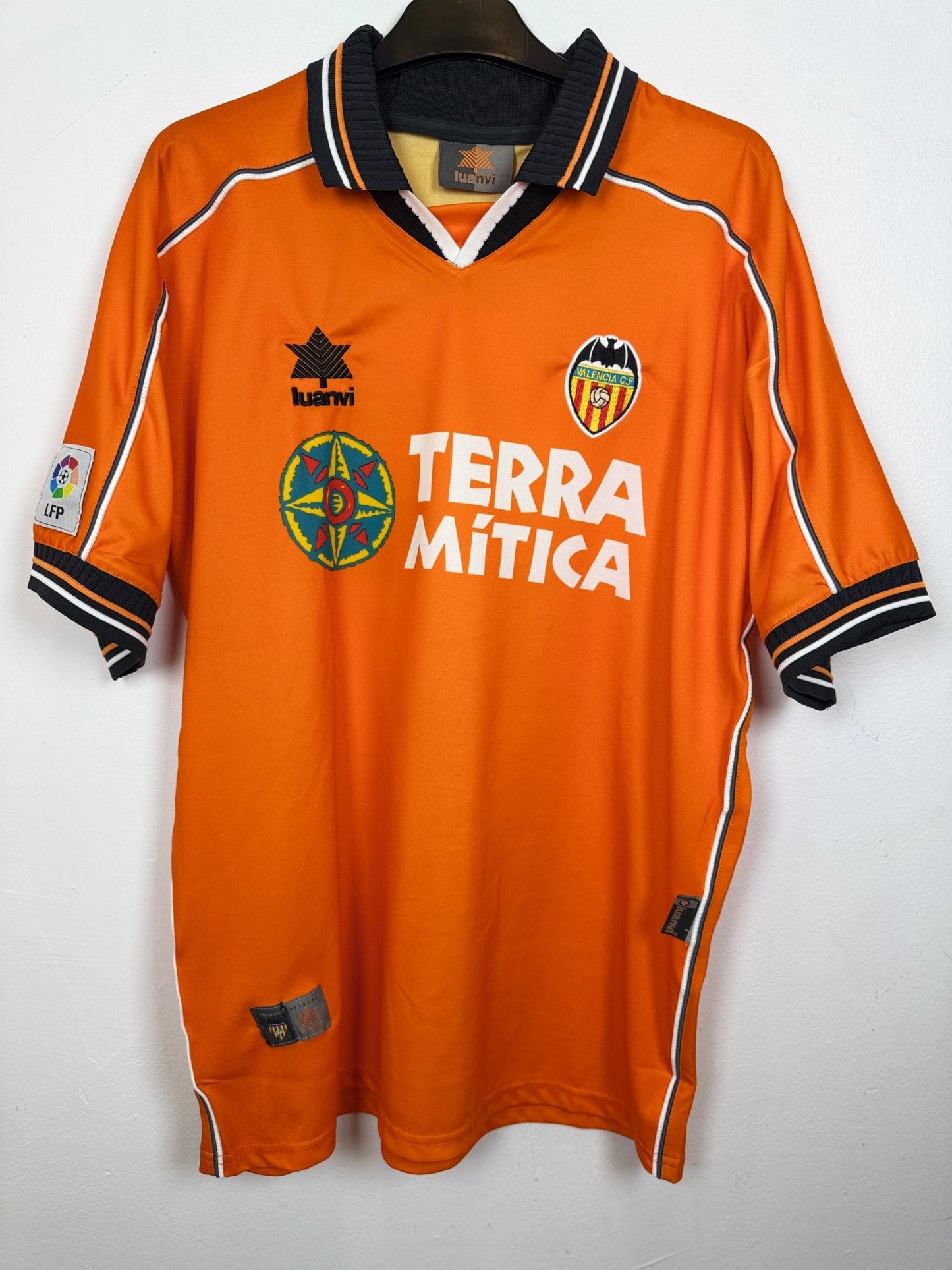Luanvi Valencia Away 99/00 Mendieta 6 - 8/10 - TheFootballIdiots