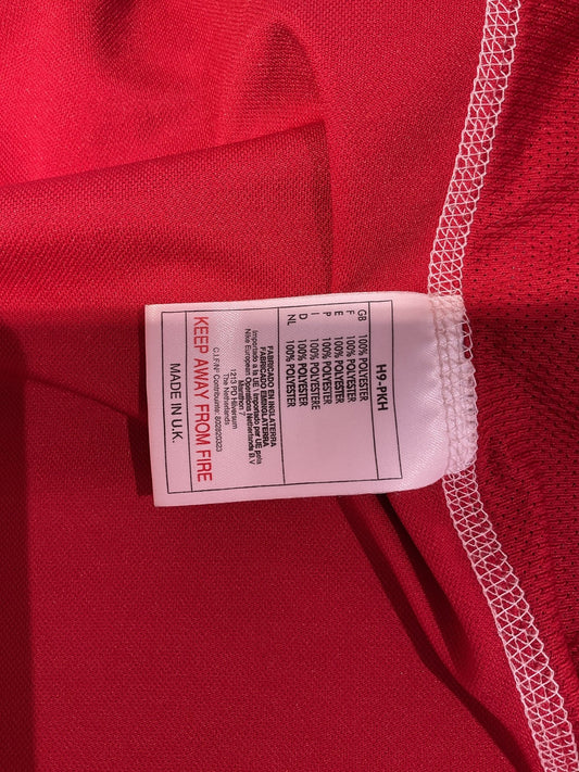 Side view of the vintage Nike Kaiserslautern 99/00 home shirt showing the sleeve detailing, photographed at our Stavanger store