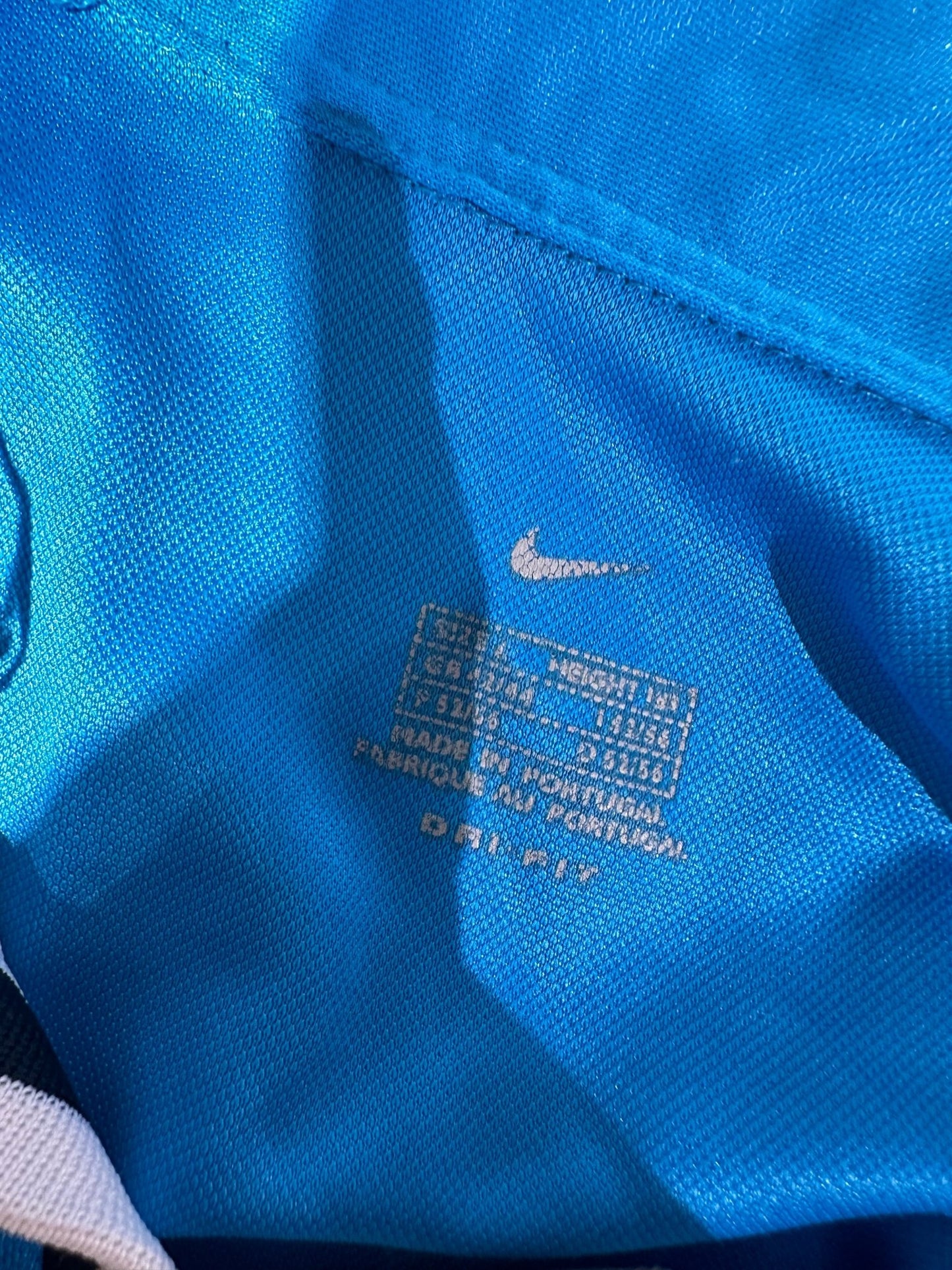 Back of the vintage PSV Eindhoven 2002/03 Nike away shirt without nameset, adult size L, shown in full rear detail