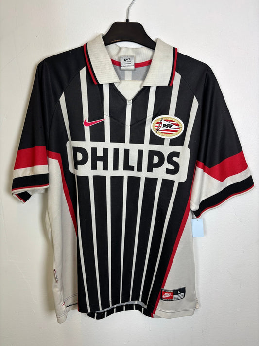 Vintage Nike PSV Eindhoven 1997/98 away shirt with the Stam 3 nameset, adult size L, graded by hand and shipped from Norway