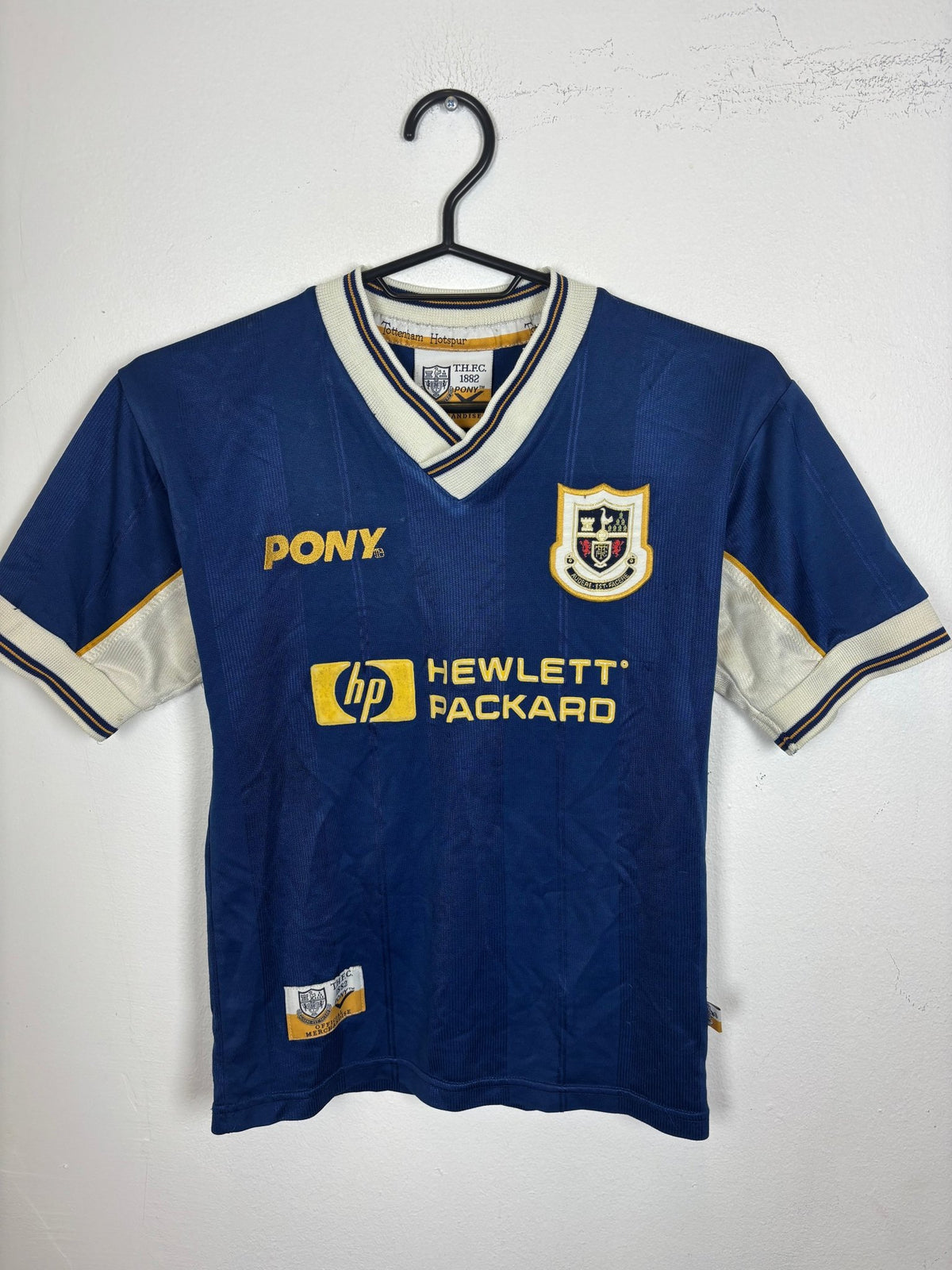 Vintage Pony Tottenham Hotspur 1997/98 away shirt with the Ginola 14 nameset, kids 9-10 years, hand graded in Norway