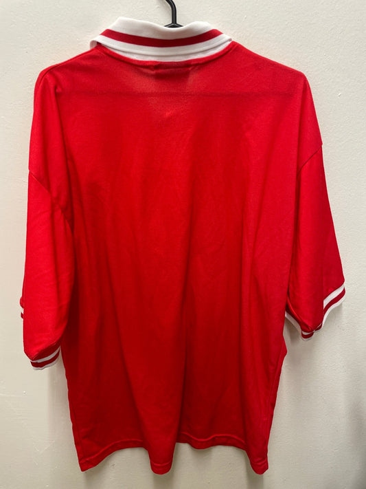 Front view of the retro Aberdeen 97/98 home shirt showing the Dons badge and Puma logo, photographed at our Stavanger store