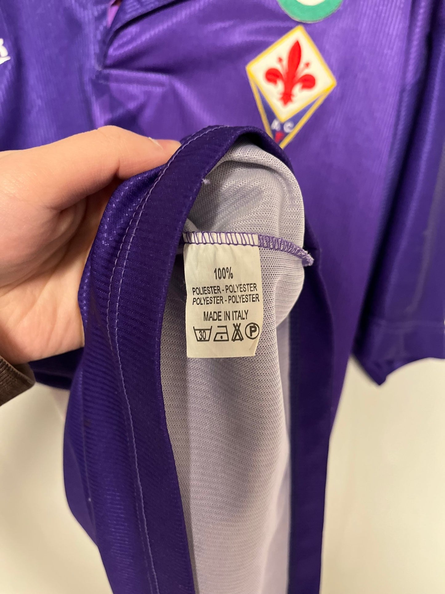 Reebok Fiorentina Home Shirt 1996-97 Falcone 16 - TheFootballIdiots