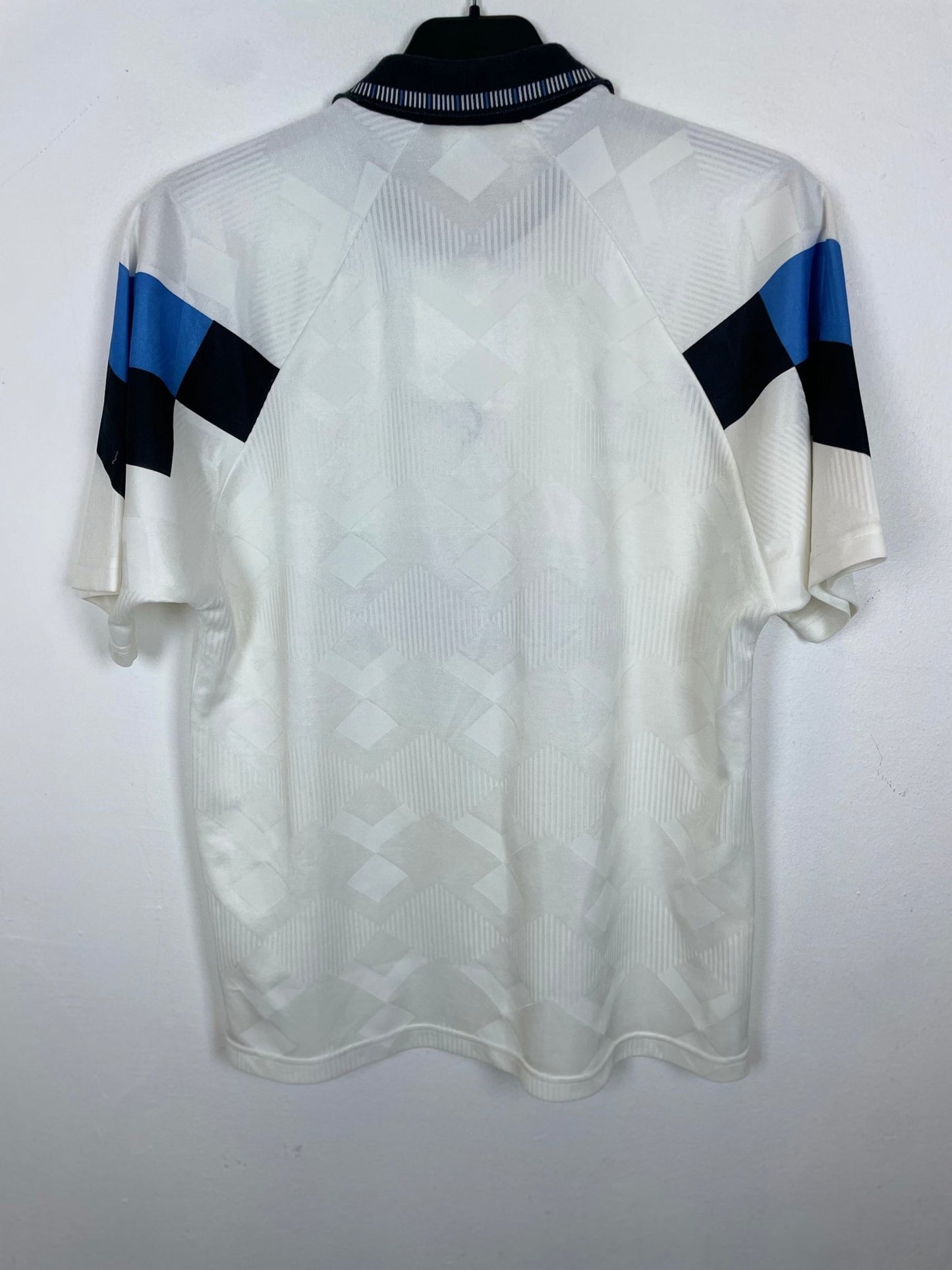 Front view of the retro Aston Villa 90/93 away shirt showing the badge and Umbro branding, shown in full front detail