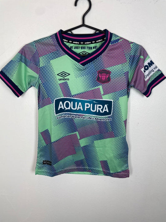 Umbro Carlisle United 2024/25 away football shirt in kids sizing with the club crest, unworn, genuine original football shirt