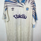 Vintage Umbro Napoli 1991-93 away football shirt with the Zola 10 nameset and club crest, genuine original football shirt