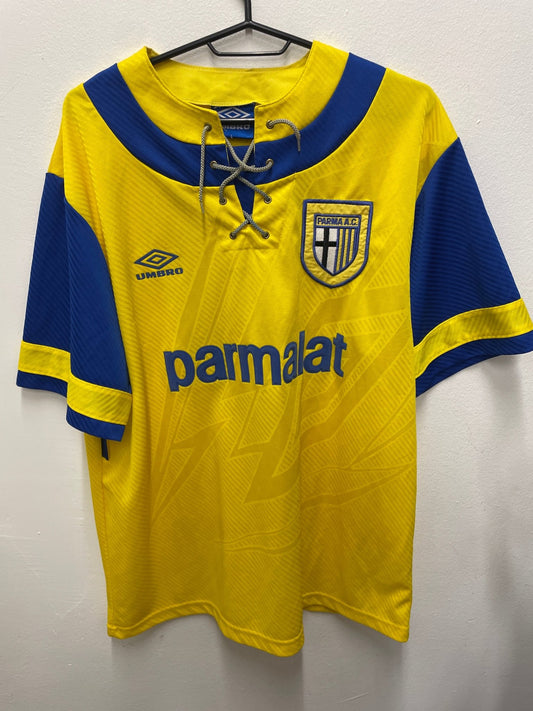 Umbro Parma Away 93/95 Asprilla 11 - 9/10 - TheFootballIdiots