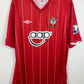 Umbro Southampton 2012/13 home shirt in red and white stripes with the Fonte 6 nameset, genuine original football shirt