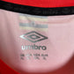 Back of the Umbro Uganda 2021/22 home football shirt without nameset, unworn condition, shown in full rear detail