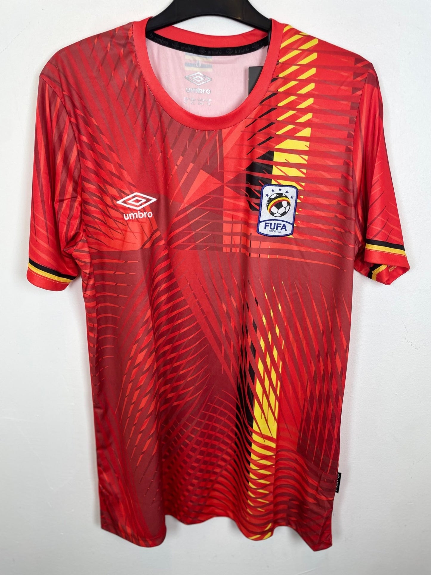 Umbro Uganda 2021/22 home football shirt in pristine condition with the national team crest, genuine original football shirt
