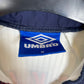Close-up detail of England 1998 home shirt showing Beckham 7 name and number in excellent condition