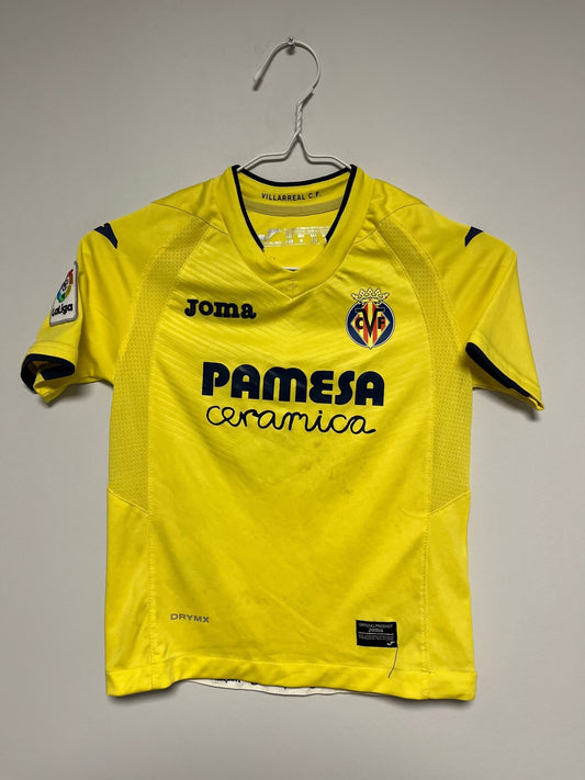 Joma Villarreal 2022/23 home football shirt in yellow, youth size XS, with the club crest, genuine original football shirt